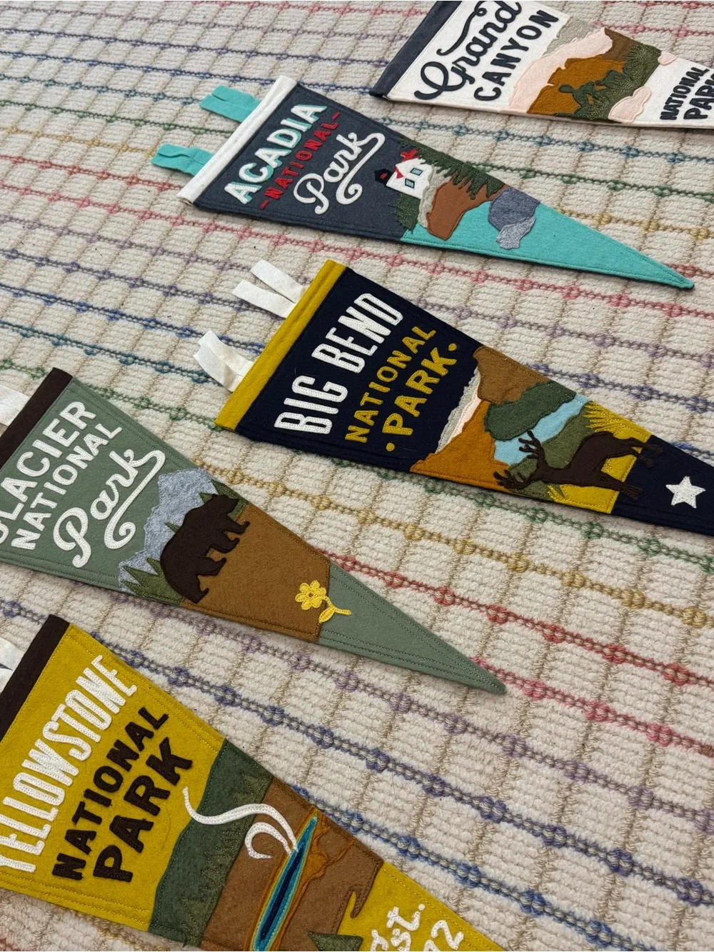 Yoho & do- Designer Felt Pennants- as a set or individually